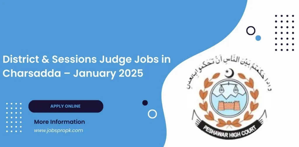 Explore the latest District & Sessions Judge Jobs in Charsadda for January 2025, including positions like Computer Operator, Stenographer, Junior Clerk, and more.