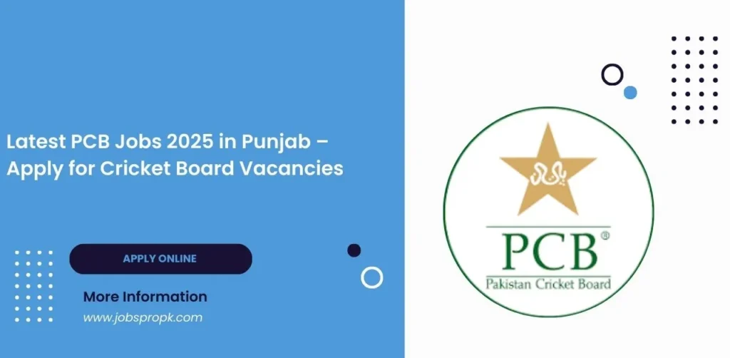 PCB Jobs - Career opportunities with the Pakistan Cricket Board in sports management, coaching, administration, and cricket development.